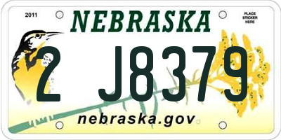 NE license plate 2J8379