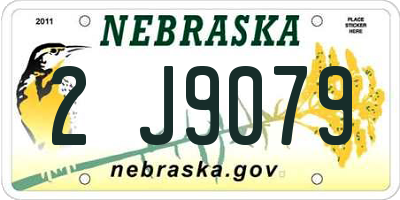 NE license plate 2J9079