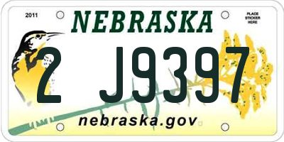 NE license plate 2J9397