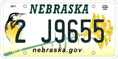 NE license plate 2J9655