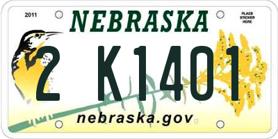 NE license plate 2K1401