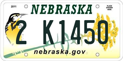 NE license plate 2K1450