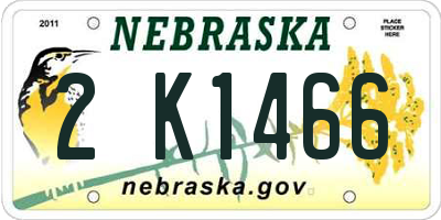 NE license plate 2K1466