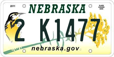 NE license plate 2K1477