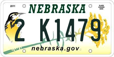NE license plate 2K1479