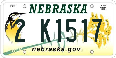 NE license plate 2K1517