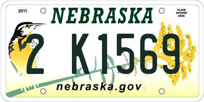 NE license plate 2K1569