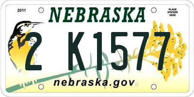 NE license plate 2K1577