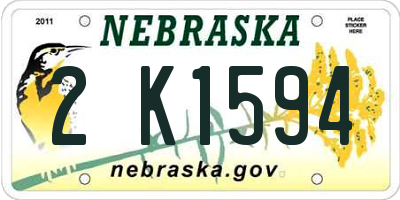 NE license plate 2K1594