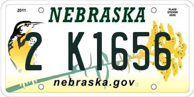 NE license plate 2K1656