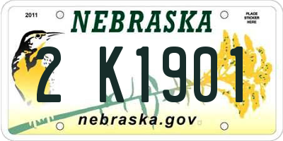 NE license plate 2K1901