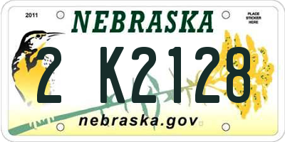 NE license plate 2K2128