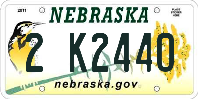 NE license plate 2K2440