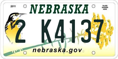 NE license plate 2K4137