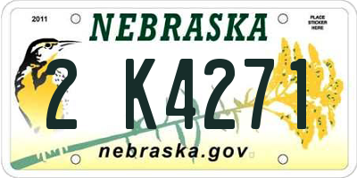 NE license plate 2K4271
