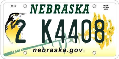 NE license plate 2K4408