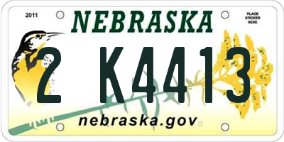 NE license plate 2K4413
