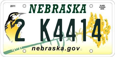 NE license plate 2K4414