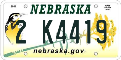 NE license plate 2K4419