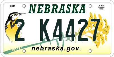 NE license plate 2K4427