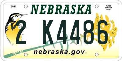 NE license plate 2K4486