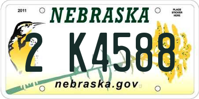 NE license plate 2K4588