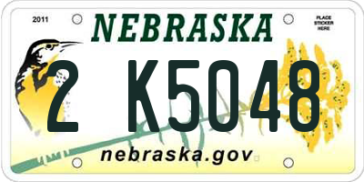 NE license plate 2K5048