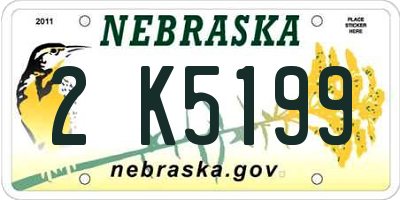 NE license plate 2K5199