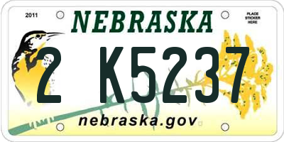 NE license plate 2K5237