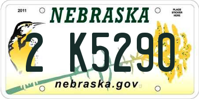 NE license plate 2K5290