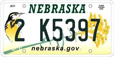 NE license plate 2K5397