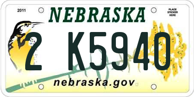 NE license plate 2K5940