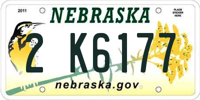 NE license plate 2K6177