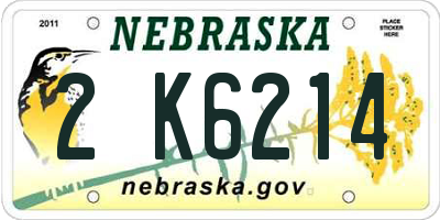 NE license plate 2K6214