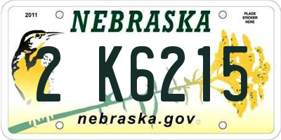 NE license plate 2K6215
