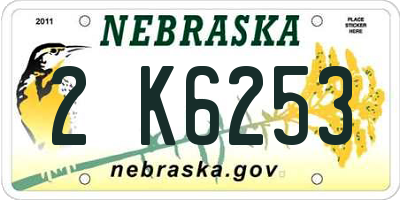 NE license plate 2K6253