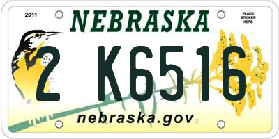 NE license plate 2K6516