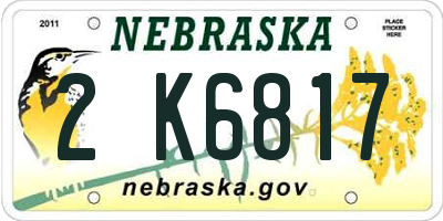NE license plate 2K6817