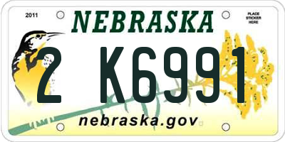 NE license plate 2K6991