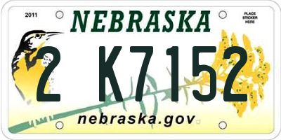 NE license plate 2K7152
