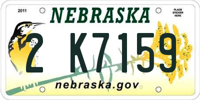 NE license plate 2K7159