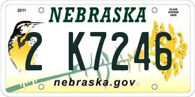 NE license plate 2K7246