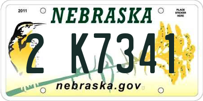 NE license plate 2K7341