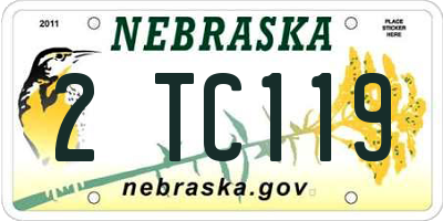 NE license plate 2TC119