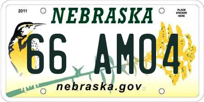 NE license plate 66AM04