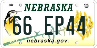 NE license plate 66EP44