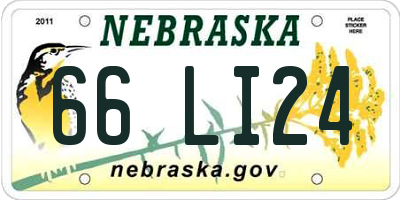 NE license plate 66LI24