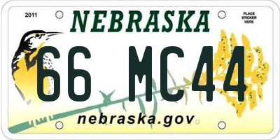 NE license plate 66MC44