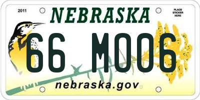 NE license plate 66MO06