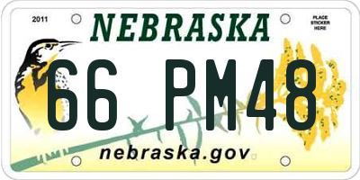 NE license plate 66PM48